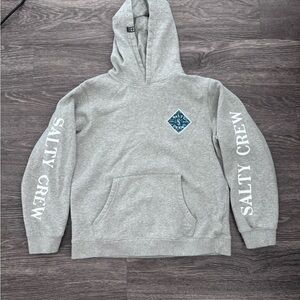 Salty Crew Heather Gray Hoodie with Logo